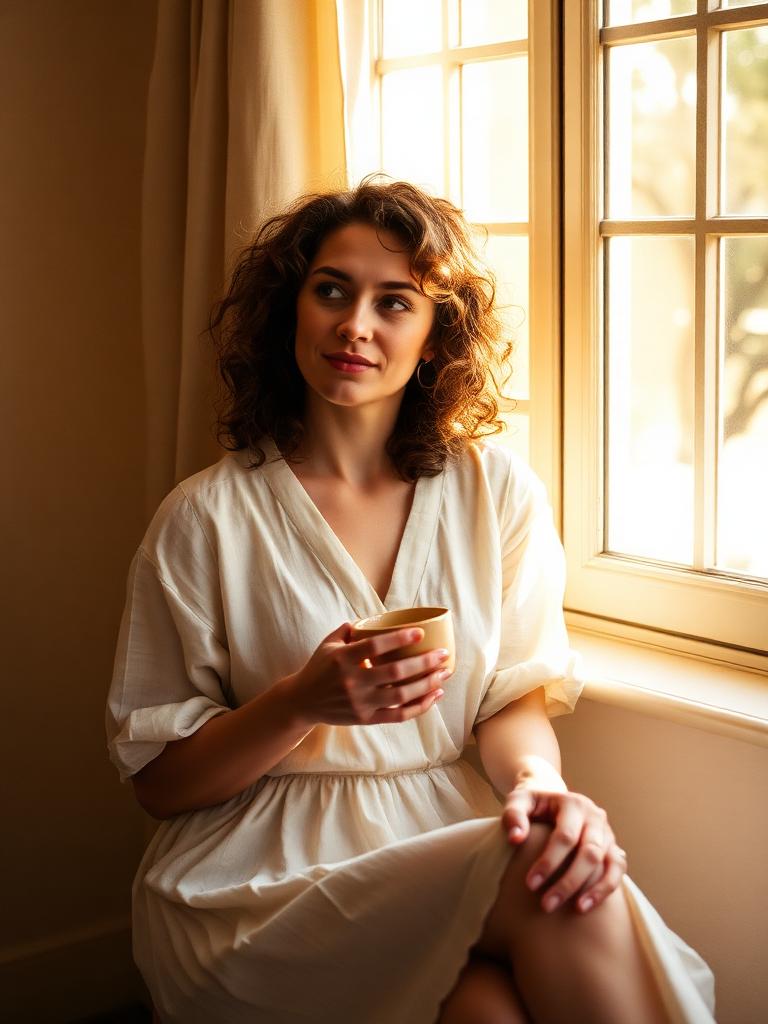 Two women talking over coffee